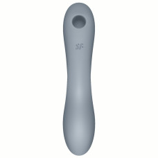 Вакуумный вибростимулятор для клитора и точки G Satisfyer Curvy Trinity 3 серый