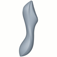 Вакуумный вибростимулятор для клитора и точки G Satisfyer Curvy Trinity 3 серый