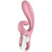 Смарт-вибратор кролик с гибким клиторальным отростком Satisfyer Hug Me Pink