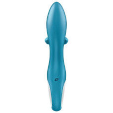 Вибратор для точки G с загнутым клиторальным стимулятором Satisfyer Embrace Me бирюзовый