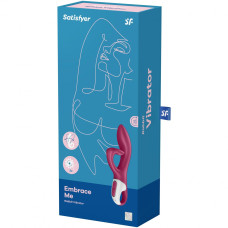 Вибратор для точки G с загнутым клиторальным стимулятором Satisfyer Embrace Me малиновый