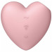 Вакуумно-волновой стимулятор с вибрацией Satisfyer Cutie Heart розовый