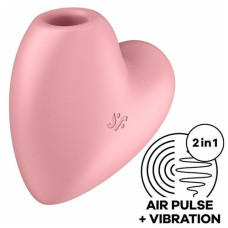 Вакуумно-волновой стимулятор с вибрацией Satisfyer Cutie Heart розовый
