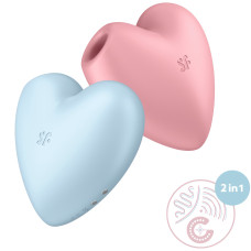 Вакуумно-волновой стимулятор с вибрацией Satisfyer Cutie Heart розовый