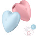 Вакуумно-волновой стимулятор с вибрацией Satisfyer Cutie Heart голубой