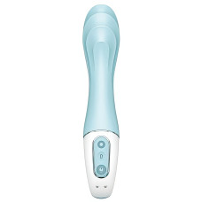 Расширяющийся смарт-вибратор с рельефной головкой Satisfyer Air Pump Vibrator 5+ голубой