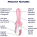 Расширяющийся анальный смарт-вибратор Satisfyer Air Pump Booty 5+ розовый
