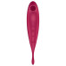 Вакуумный смарт-стимулятор с вибростимулирующим отростком Satisfyer Twirling Pro+ красный