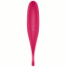 Вакуумный стимулятор с вибростимулирующим отростком Satisfyer Twirling Pro красный