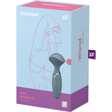 Перезаряжаемый мини-массажер с вибрацией Satisfyer Mini Wand-er серый