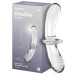 Двусторонний фаллос из стекла Satisfyer Double Crystal прозрачный 20 см