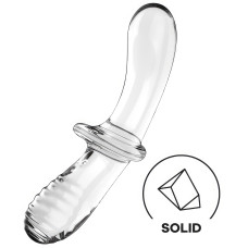 Двусторонний фаллос из стекла Satisfyer Double Crystal прозрачный 20 см