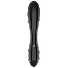 Двусторонний фаллос из стекла Satisfyer Dazzling Crystal 1 черный 18 см