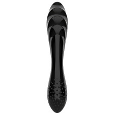 Двусторонний фаллос из стекла Satisfyer Dazzling Crystal 1 черный 18 см