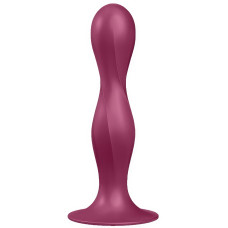 Фаллос Satisfyer Double Ball-R со смещенным центром тяжести красный 18 см