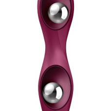 Фаллос Satisfyer Double Ball-R со смещенным центром тяжести красный 18 см