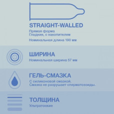 Презервативы из натурального латекса Durex №12 Invisible XXL