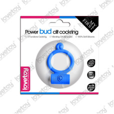 Виброкольцо голубое Power Bud Сlit Сockring