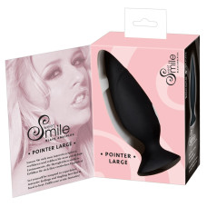 Анальная черная втулка SMILE Butt Plug POINTER LARGE