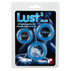 Набор эрекционных колец Lust 3 Blue Orion