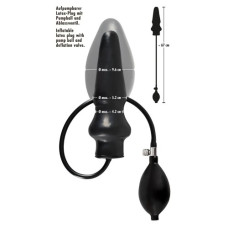 Раздувающаяся анальная пробка с грушей Latex-Plug