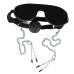 Маска с кляпом и зажимами на соски Mask with Ball Gag & Nipple Clamps