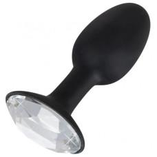 Анальная пробка с кристаллом Diamond Silicone Plug черная