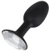 Анальная пробка с кристаллом Diamond Silicone Plug черная