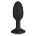 Анальная пробка с кристаллом Diamond Silicone Plug черная