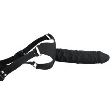 Черный страпон с трусиками Silicone Strap-On