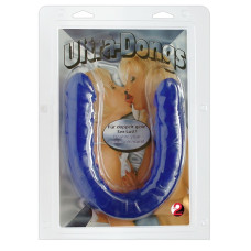 Двойной фаллоимитатор синий Ultra-Dongs