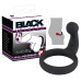 Эрекционное кольцо Black Velvets со стимулятором промежности