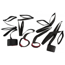 Черно-красный набор для бондажа к кровати Bondage Set