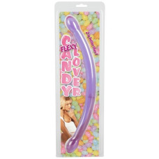 Двойной эластичный фаллос Candy Flexy Lover 44 см