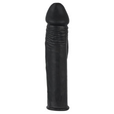 Удлиняющая черная насадка на пенис Silicone Extension + 4 см