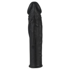 Удлиняющая черная насадка на пенис Silicone Extension + 4 см