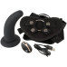 Вибрострапон черного цвета с трусиками RC Vibrating Strap-On