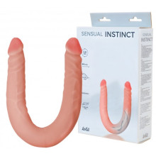 Двусторонний фаллоимитатор с хребтом Sensual Instinct 44 см.
