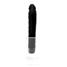 Черный вибратор из силикона Rouge Noir 19 см