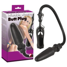 Надувная пробка с вибрацией Butt Plug