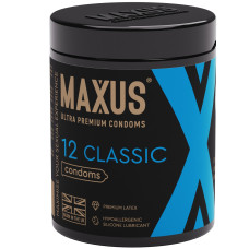 Презервативы Maxus Classic классические в пластиковом кейсе 12 шт