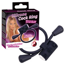 Лассо на пенис с клиторальным вибростимулятором Silicone Cock Ring