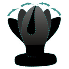 Анальная пробка раскрывающаяся Dark Lotus с вибро