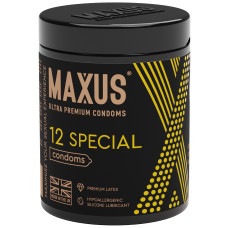 Презервативы Maxus Special точечно-ребристые в пластиковом кейсе 12 шт