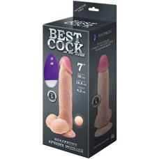 Реалистичный вибратор Best Cock с мошонкой на присоске 20 см