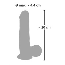Реалистичный фаллос с пульсацией Medical Silicone 20 см