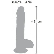 Реалистичный вибратор с поступательными движениями Medical Silicone Thrusting Vibrator 21 см