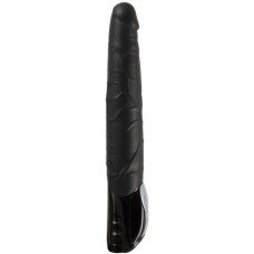 Черный реалистичный вибратор с поступательными движениями Push Thrusting Vibrator