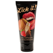 Гель съедобный Lick it Клубника с шампанским 100 мл