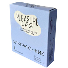 Ультратонкие презервативы Pleasure Lab 3 шт